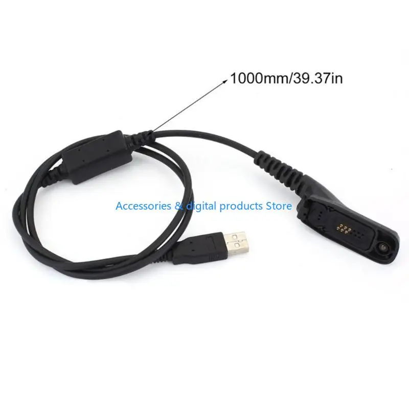 Kabel do programowania USB 77JD do radia dwukierunkowego Walkie Talkie 39-calowy kabel do programowania do DP4800 DP4801 DP4400