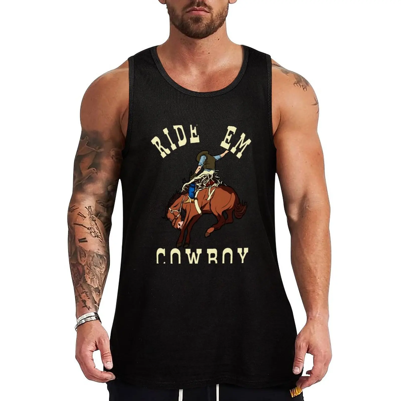 

Funny Sarcastic Cowboy Humor Tank Top - Ride'em Cowboy Tank Top Men's sports t-shirt mens designer clothes Clothing