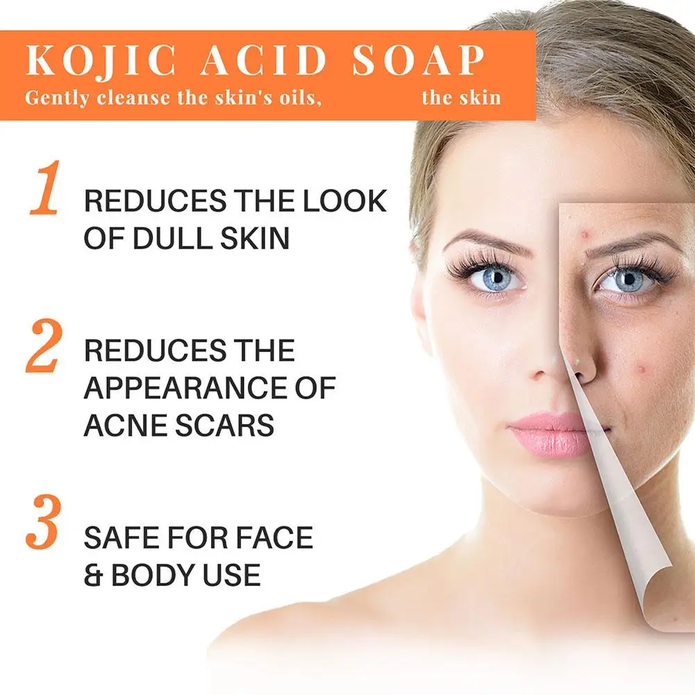 65g*2 Kojic Acid Handmade Soap Series Set Face Cleansing Brightening Moisturizing Body Lotion Whitening Essential Oil Soap