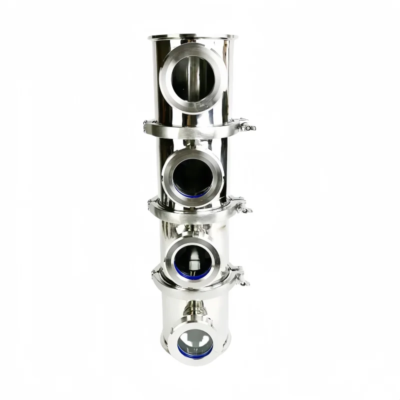 6inch  OD167mm Sight Glass Union Tri-Clamp Tee With Copper Bubble Set * 4pcs,Distillation Lens Column Suit For HomeBrew, SS304