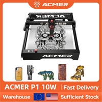 ACMER P1 10W Powerful Laser Engraver With 10W Laser Head CNC laser Cutter Machine Wifi control For Metal Wood Acrylic 400x410cm