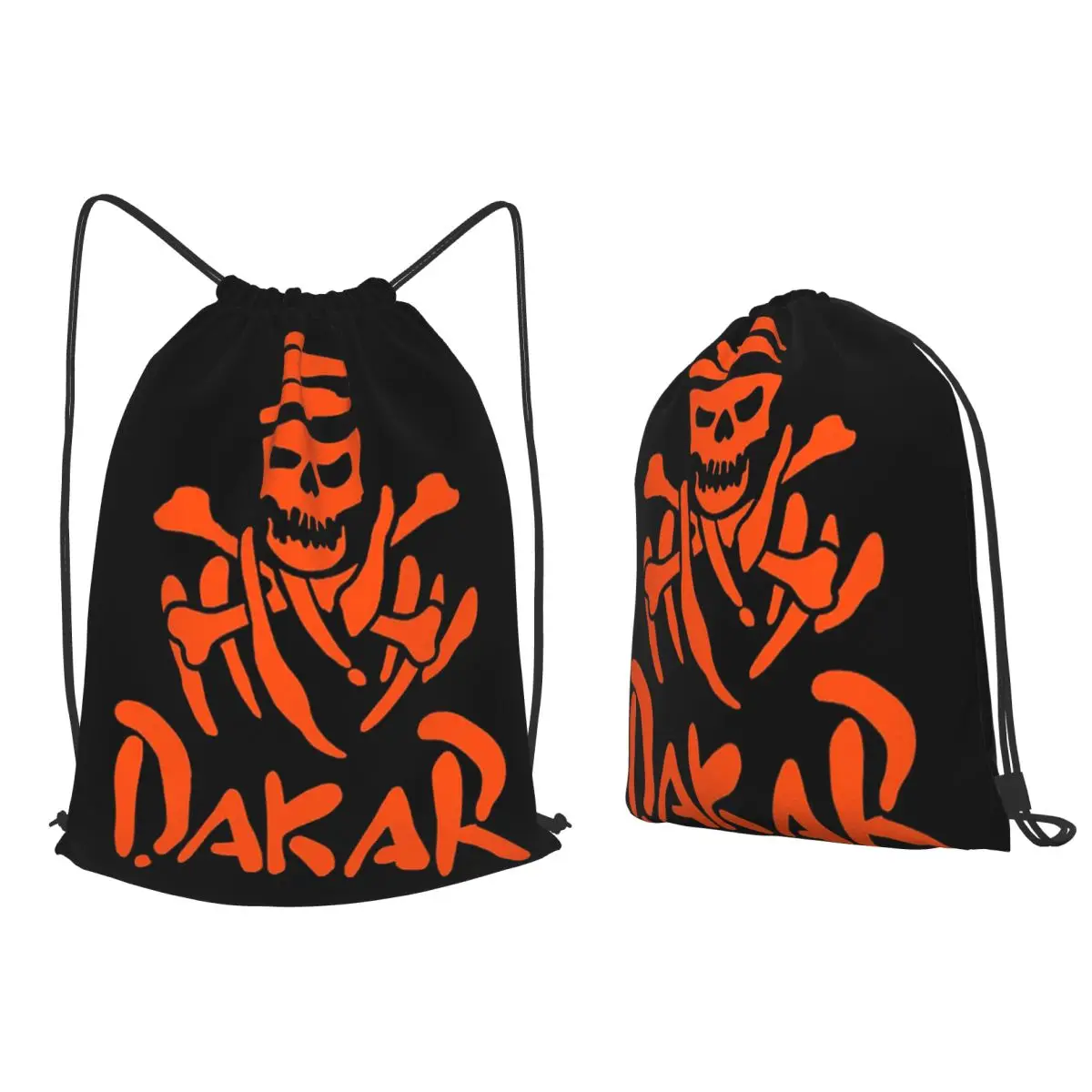 Dakar Rally Motorcycle Backpacks Portable Drawstring Bundle Pocket Sports Bag Book Bags for Man Woman Students