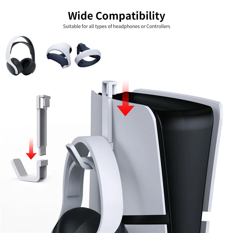 -A89Z para ps5 magro console doca de armazenamento com alça de luz rbg carregador doca + gancho multifuncional conveniente console doca fácil t