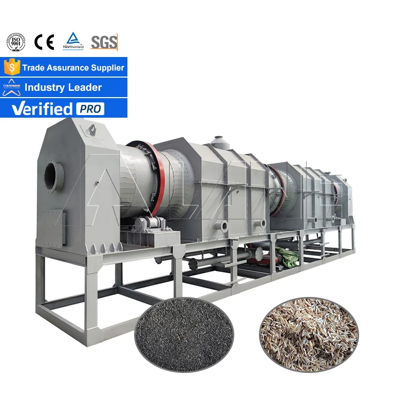 LANE Continuous Peanut Shell Rotary Carbonization Wood Carbonization Furnace Production Line