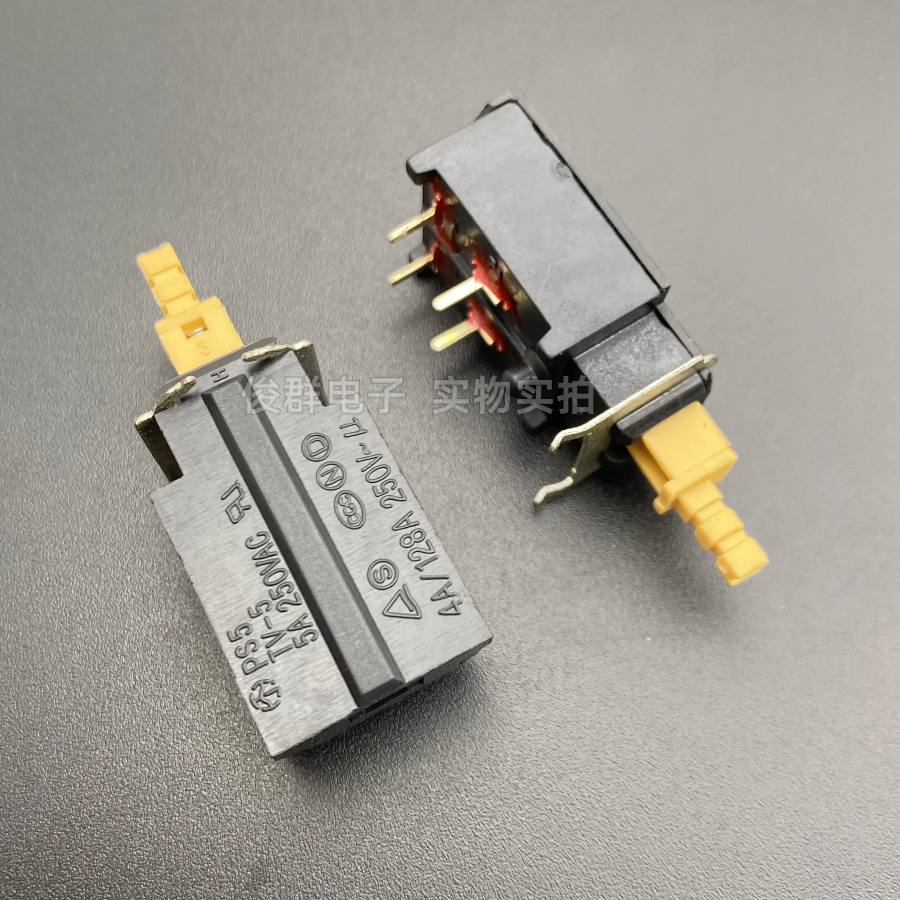 10pcs/ PS5 TV-5 self-locking power switch 4-pin 5A250VAC TV button straight button