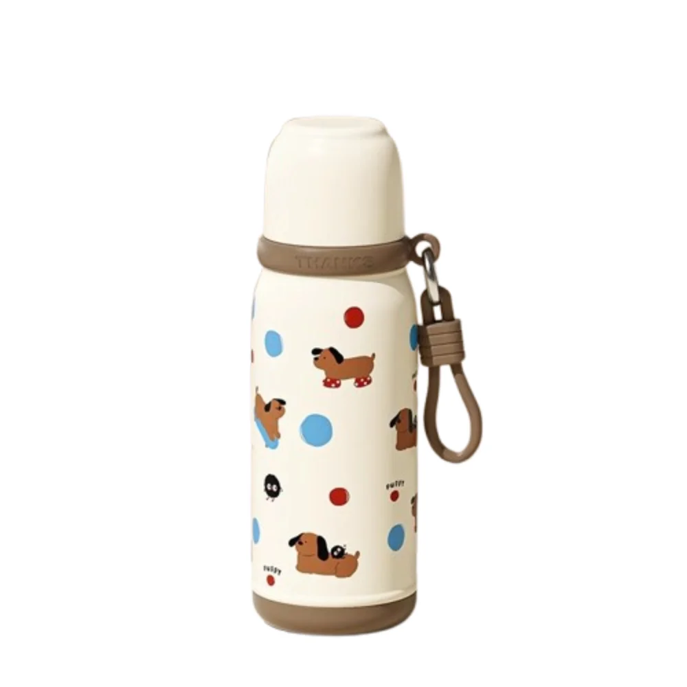 

500ml/700ml Stainless Steel Thermos Cup Cartoon Pattern with Straw Water Bottle Large Capacity Insulated Cup Outdoor Sports