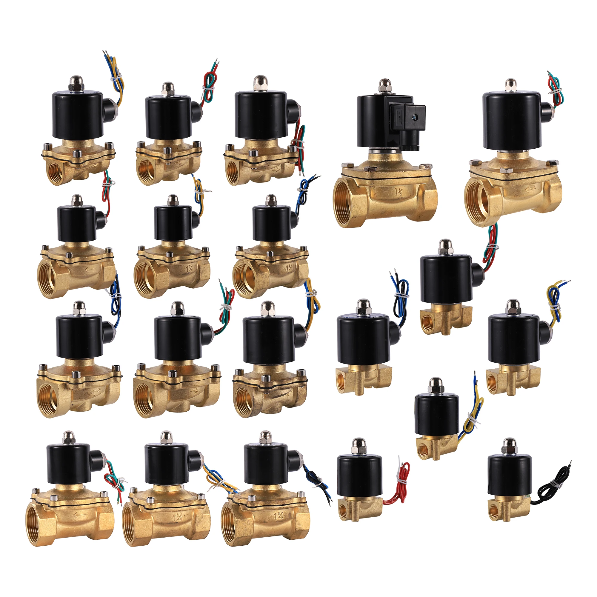 

Normally Closed Brass Electric Solenoid Valve 1/4'' 3/8'' 1/2'' 3/4'' 1'' Female Thread Pneumatic For Water Oil Air 12V 24V 220V