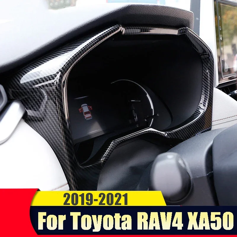 For Toyota RAV4 2019-2022 2023 2024 XA50 ABS Car Dashboard Display Meter Ring Speedometer Gauge Cover Trim Frame Accessories