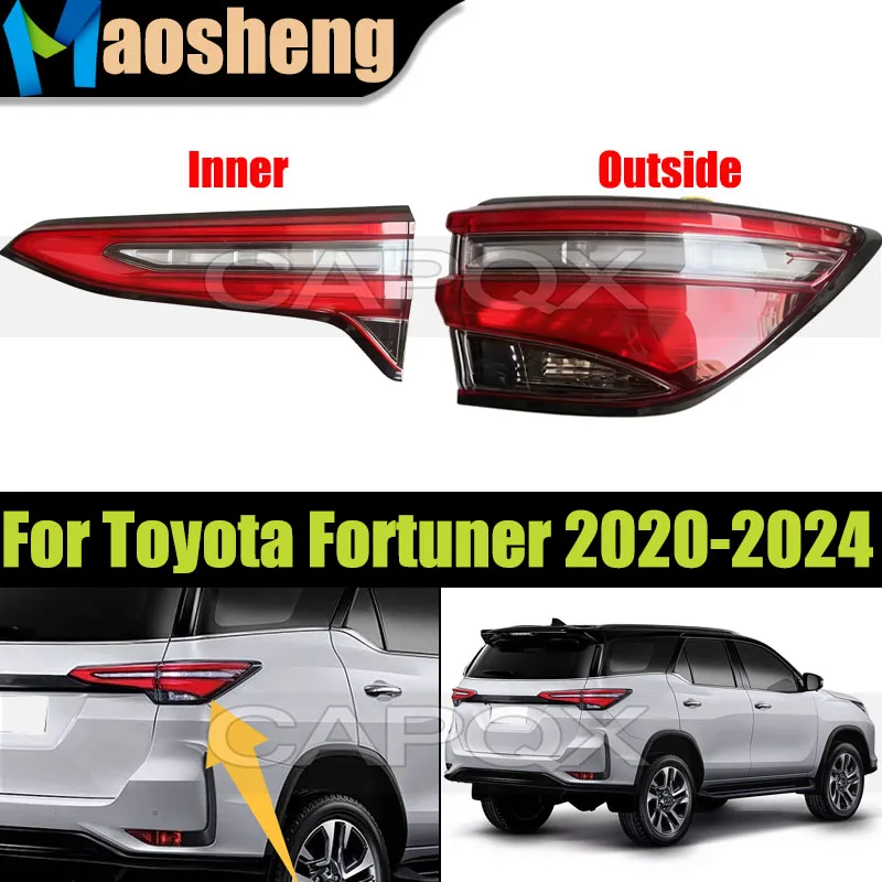 Car Rear Bumper Taillight Taillamp For Toyota Fortuner 2020 2021 2022 2023 2024 Rear Stop Brake Tail Light Lamp
