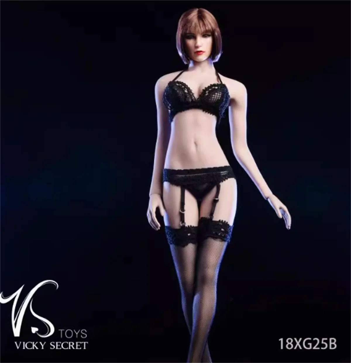 

VSTOYS 18XG25 1/6 Women Soldier Lingerie Lace Sling Stocking Suspenders Bra BriefsClothes For 12 Inch Tbl Ph Action Figure Body