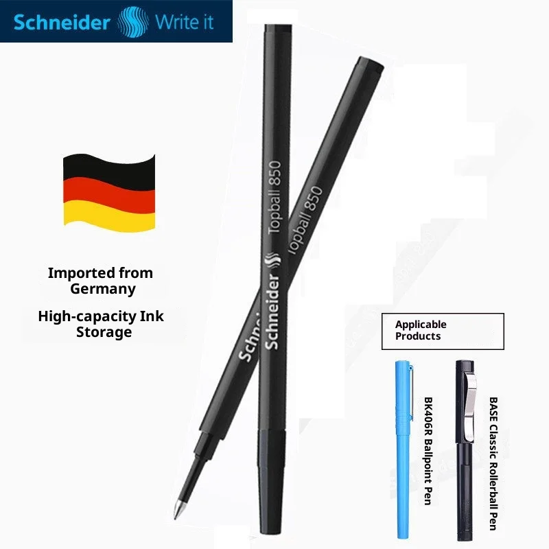 Original Schneider Topball 850 Refills 0.5mm High Capacity Ink Easy Fit Tip Precision Ball Bearing Broad Compatibility Supplies