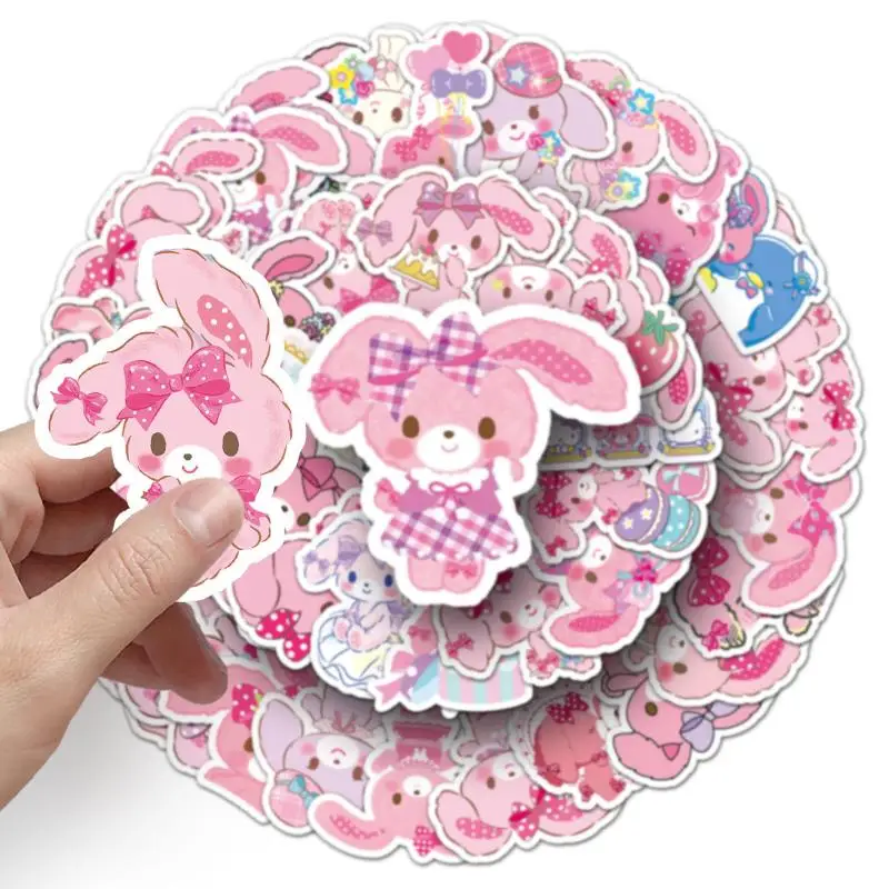 50Pcs Sanrio Bonbonribbon Graffiti Stickers Laptop Water Cup Waterproof Sticker Diy Hand Account Material Decoration Girls Gift