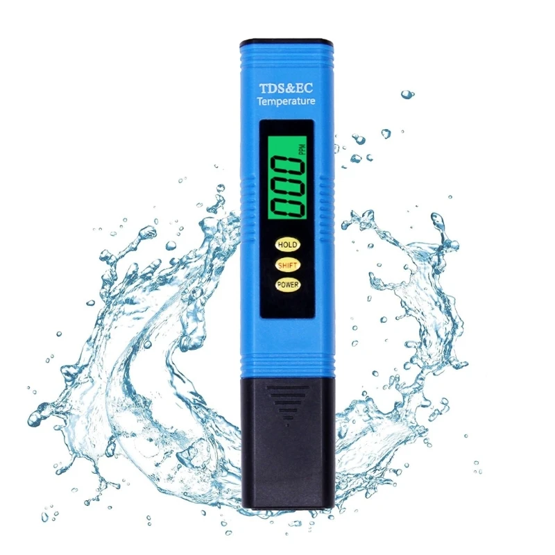 มัลติฟังก์ชั่น EC/TDS/Temp Meter เครื่องวิเคราะห์น้ำเครื่องทดสอบคุณภาพน้ำ Drop ship