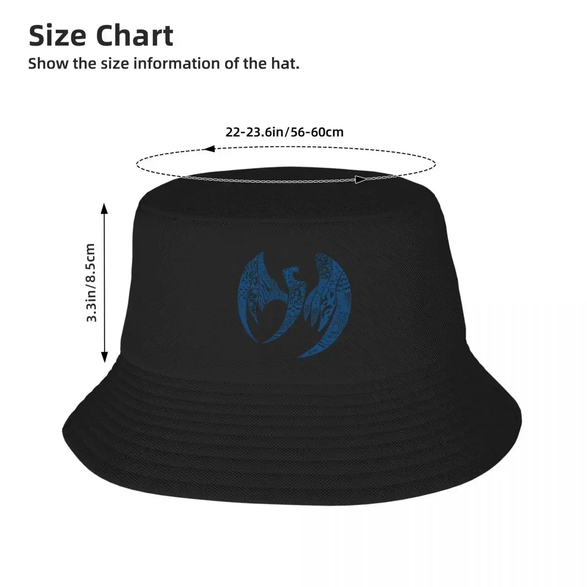 Blue Hawks Tribal Insignia Bucket Hat Wanderhut Beach Custom Cap Damen Herren