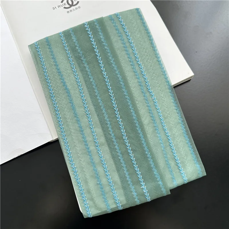 Women Tights Blue Wheat Vertical Striped Pantyhose Female Leggings Chic Green Jacquard Silk Stockings Sexy Leg Slimming Stocking