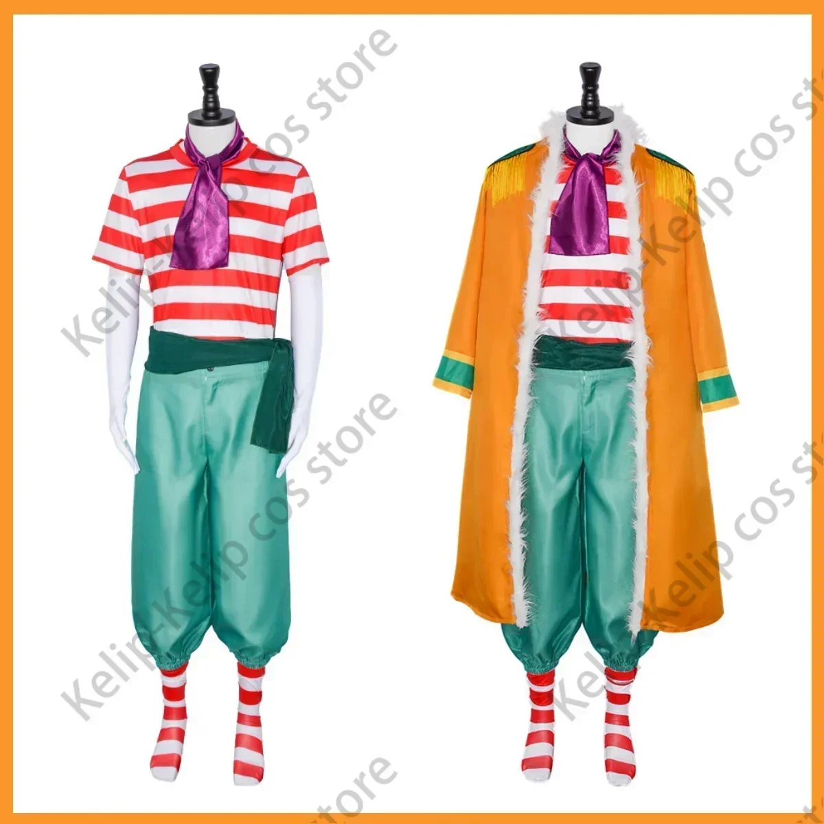 أنيمي باجي زي تنكري ، بارا نو مي تشوب-تشوب-تشوب قبعة باروكة فواكه ، عباءة صفراء ، تي شيرت شريطي ، أحذية ، بدلة عيد الميلاد للرجل البالغ