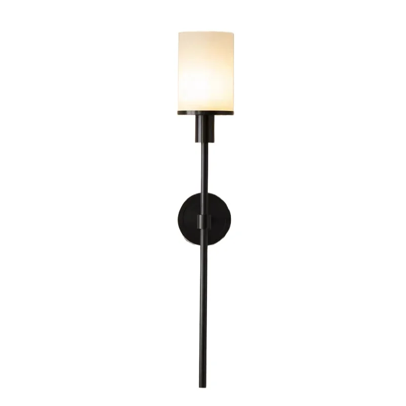 Simple modern light luxury natural marble study bedroom hotel corridor homestay designer niche wall lamp