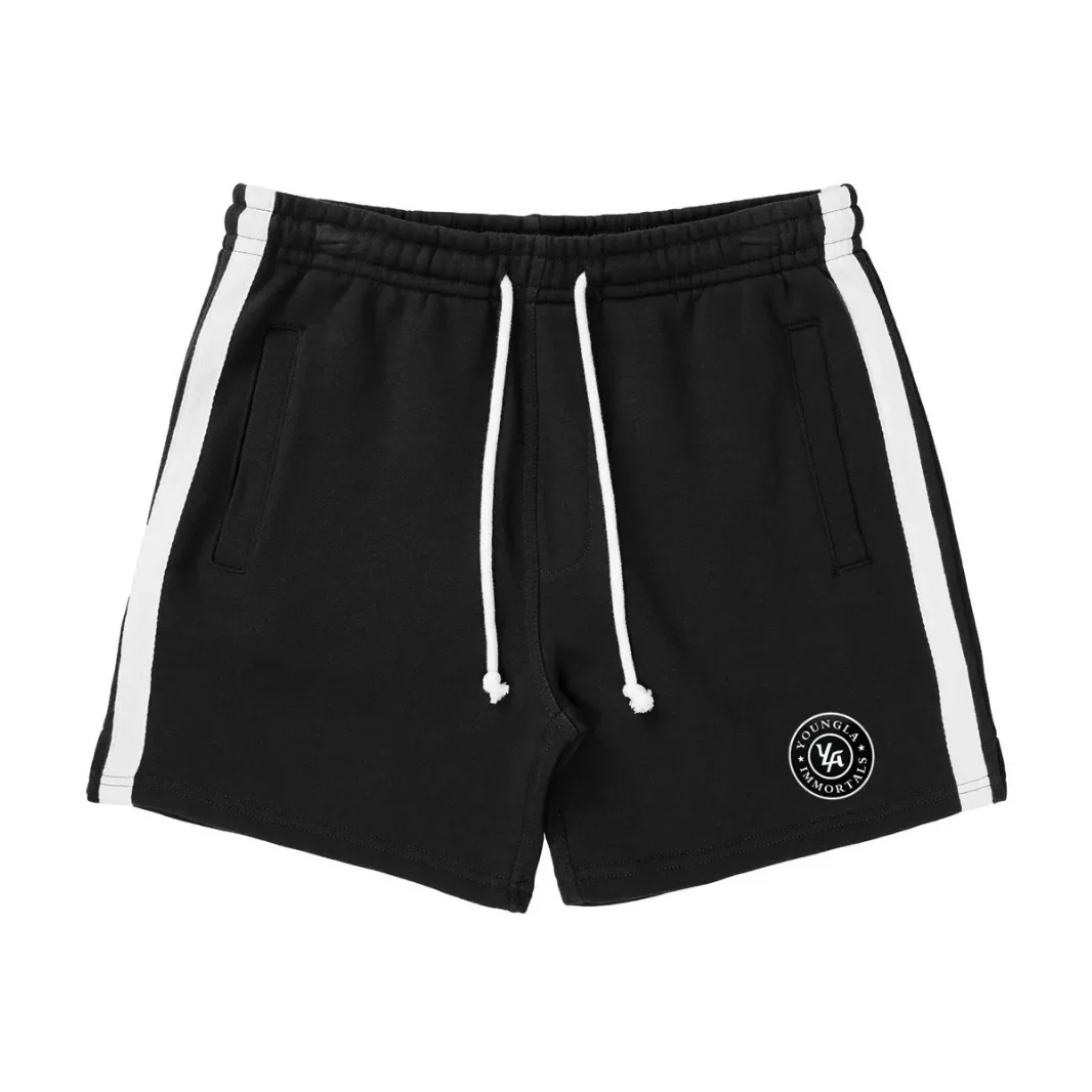 2025YA 夏の新しいレジャーフィットネスパンツプリントランニングとバスケットボールファッションツイル通気性ショーツ。ジム