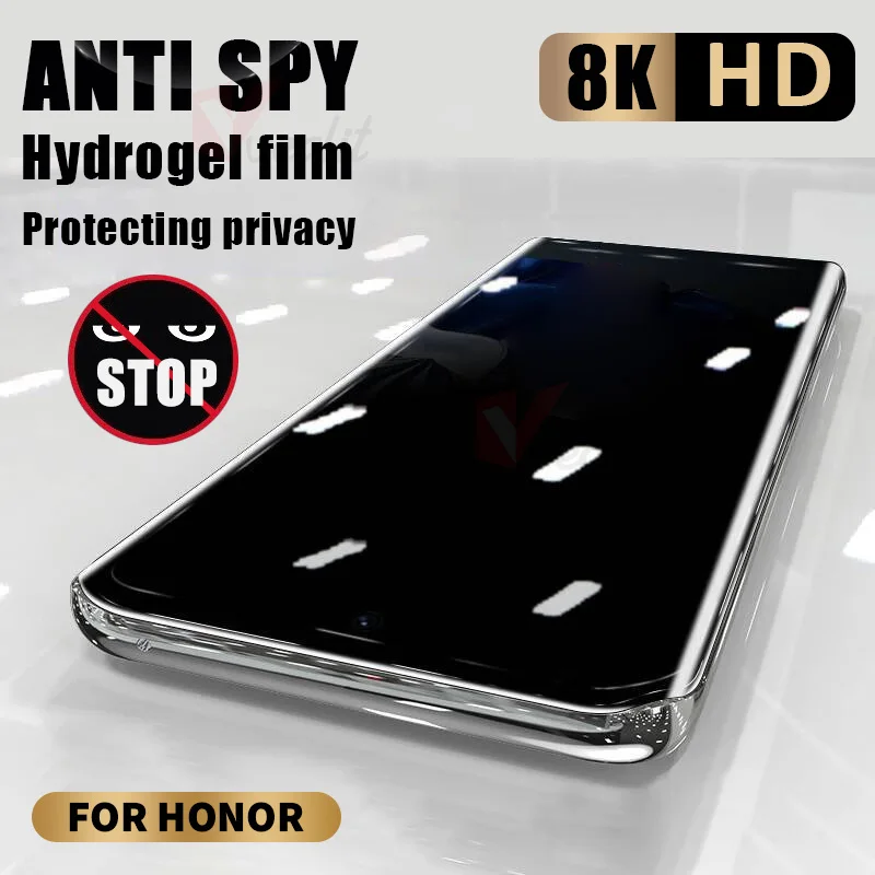 

Anti Spy Full Cover Screen Protector For Honor 100 90 80 70 60 50 30 Pro Plus X50 X40 GT X9A X9B Privacy Hydrogel Film Not Glass