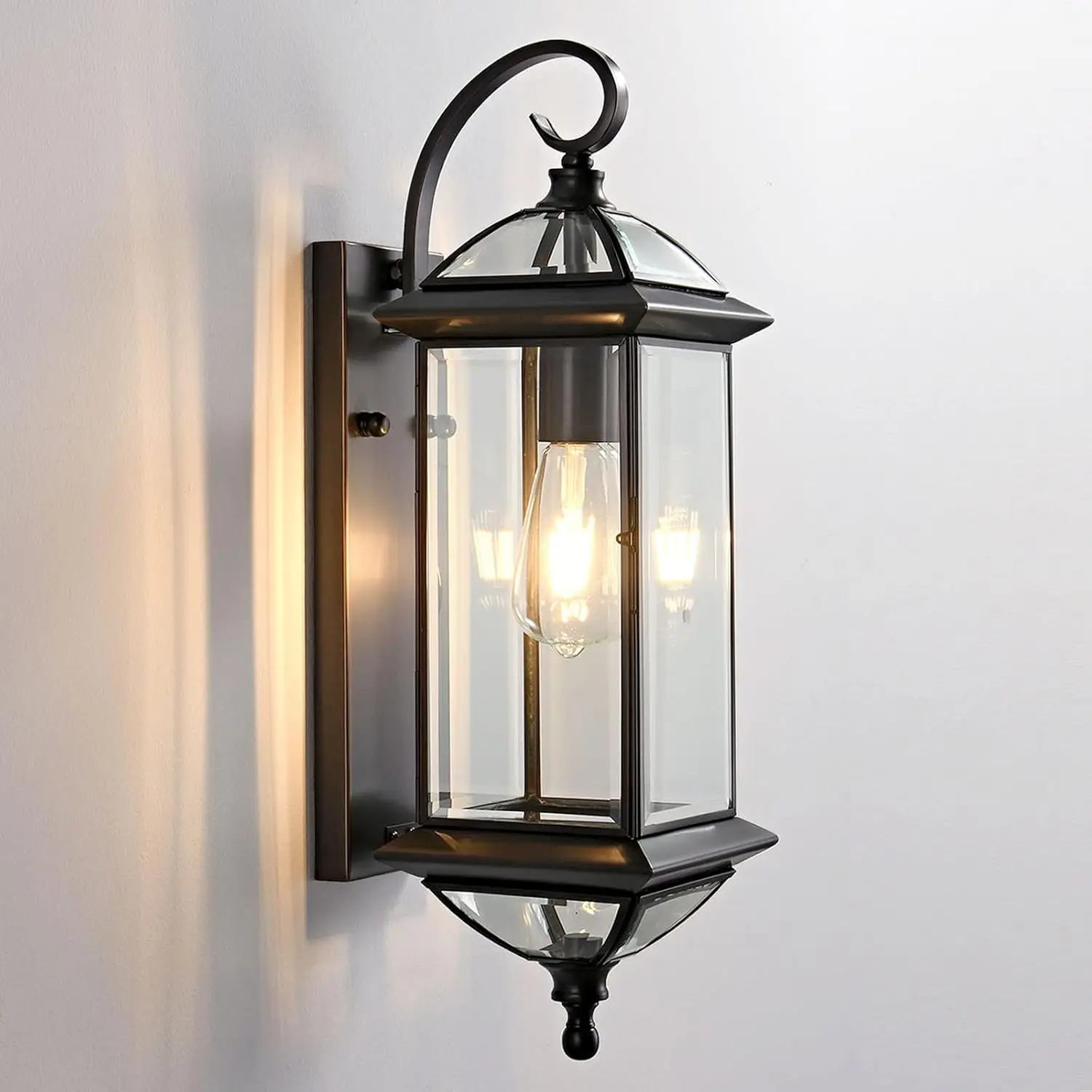 Exterior Light Fixture Oil Rubbed Bronze Anti-Rust Wall Lantern Fixture Waterproof Wall Mount