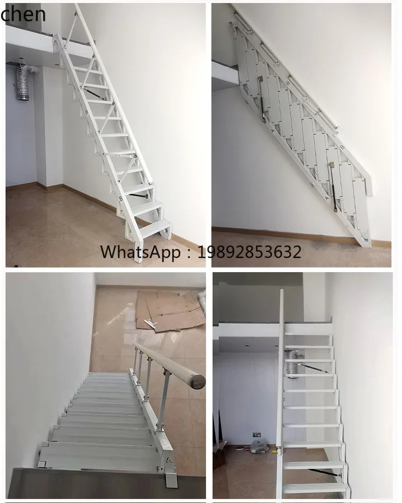 u20 folding stairs against the wall loft side wall step ladder Duplex escalator home decoration accessories