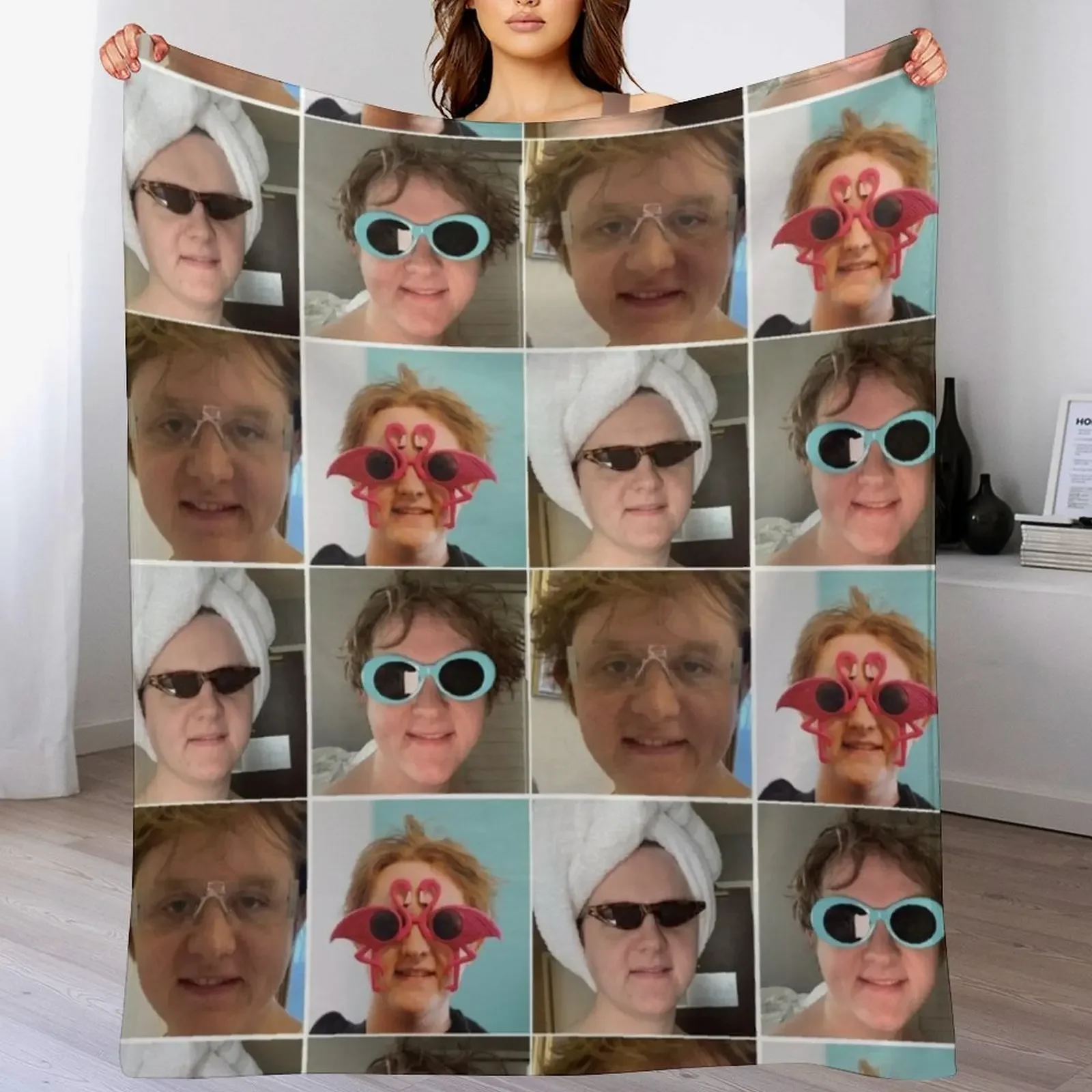 

Lewis Capaldi collage Throw Blanket Thermals For Travel Thins Bed Softest Blankets