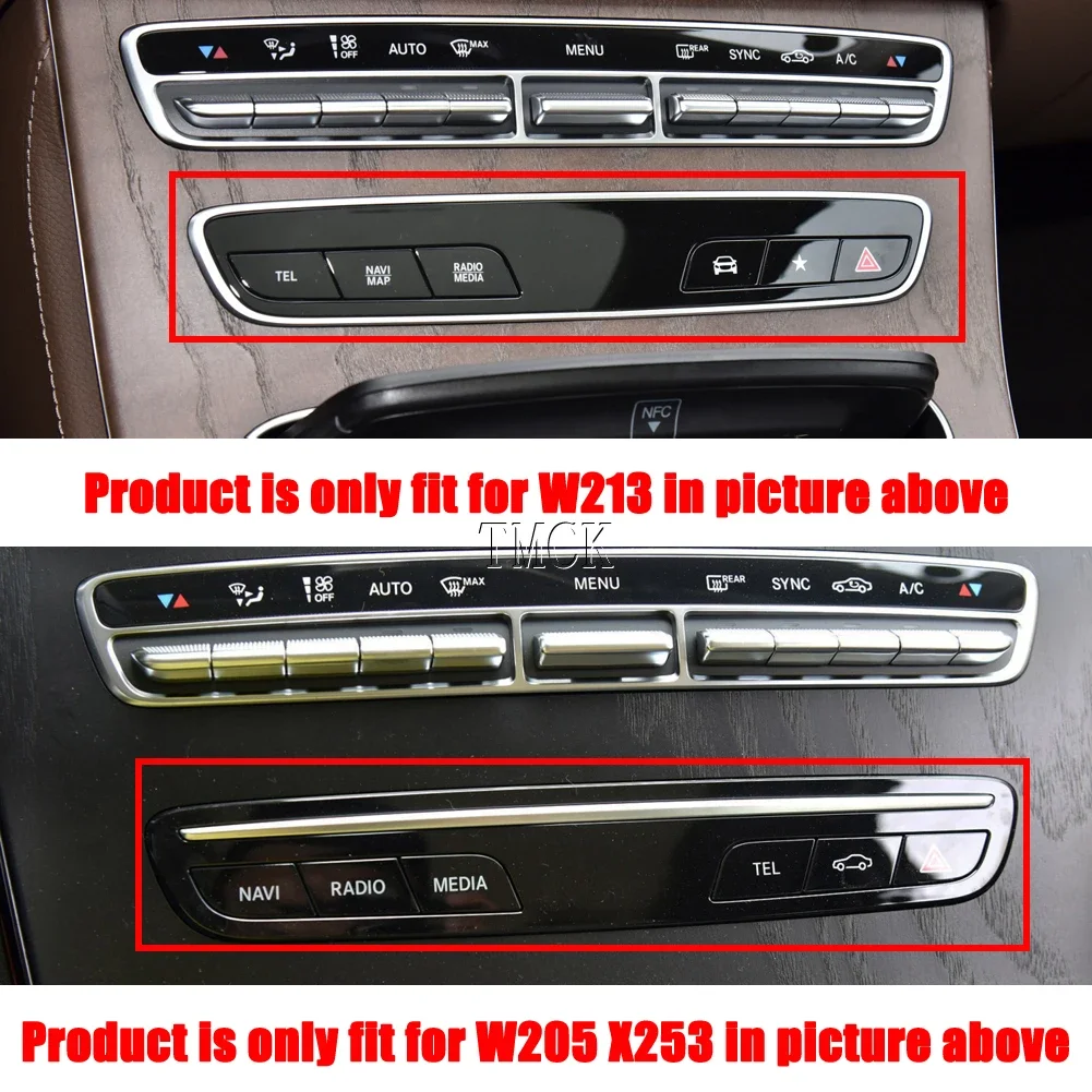 For Mercedes Benz C E GLC Class W205 W213 X253 2015-2022 Car Accessories Center Console Gear Air Conditioner Quartz Clock Watch