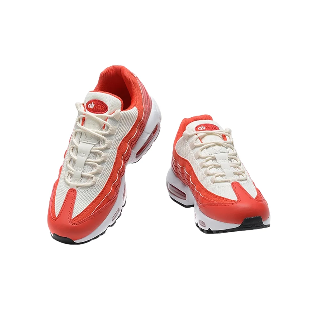 Nike Air Max 95 Herenmode Retro Comfortabel Veelzijdig Slijtvast Synthetisch Leer Loopschoenen Rode Rijst FN6866-642