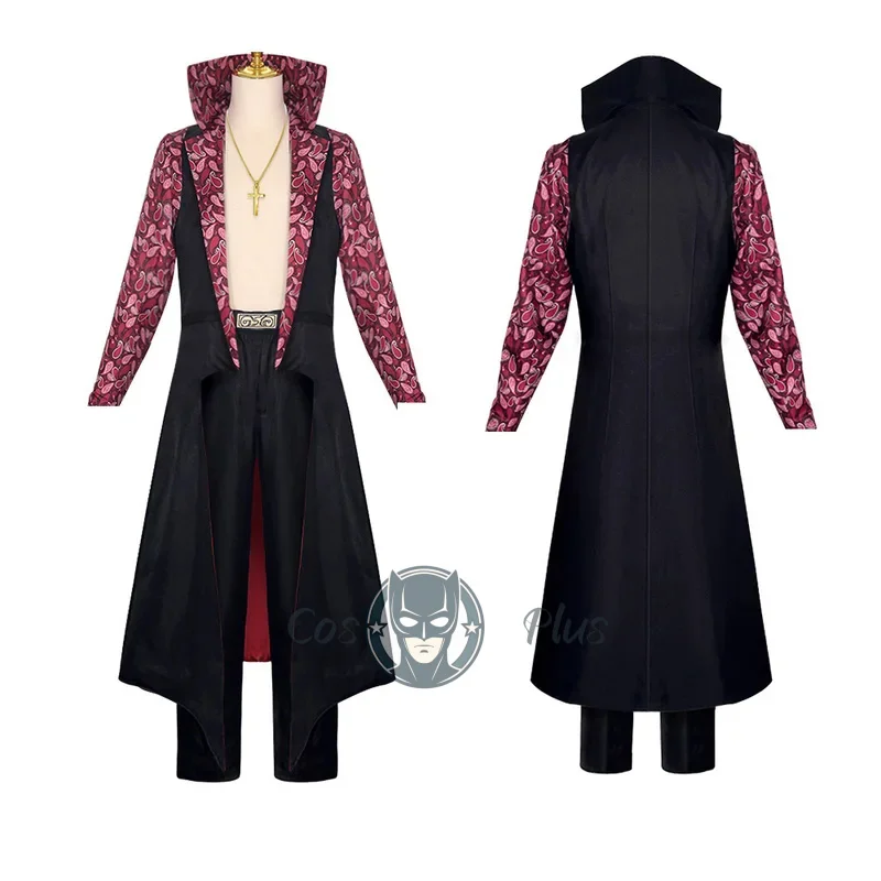 

Костюм для косплея Дракулы Михоука из фильма: плащ с воротником-стойкой, пальто с принтом, мужской карнавальный костюм на Хэллоуин, ожерелье