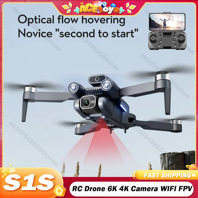 

S1S RC Drone 6K 4K Camera Obstacle Avoidance WIFI HD Fpv Mini Dron Height Hold RC Quadcopter Dron Rc Helicopter Gifts Toy