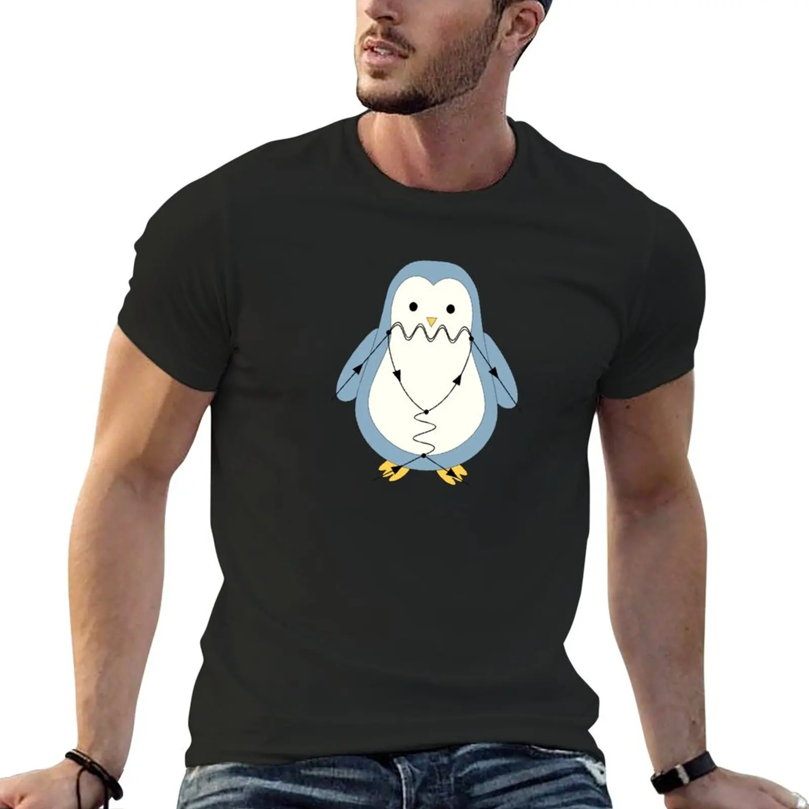 

Feynman Penguin T-Shirt anime stuff summer clothes t shirts for men pack