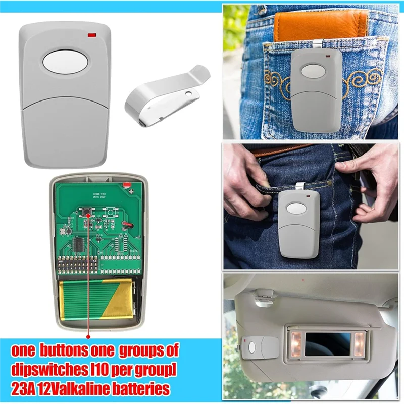 FFYY-Linear 308911 MCS308911 300Mhz Garage Door Opener Remote Control For Multi Code- 4 Pcs 1 Channel Gate Opener Remote