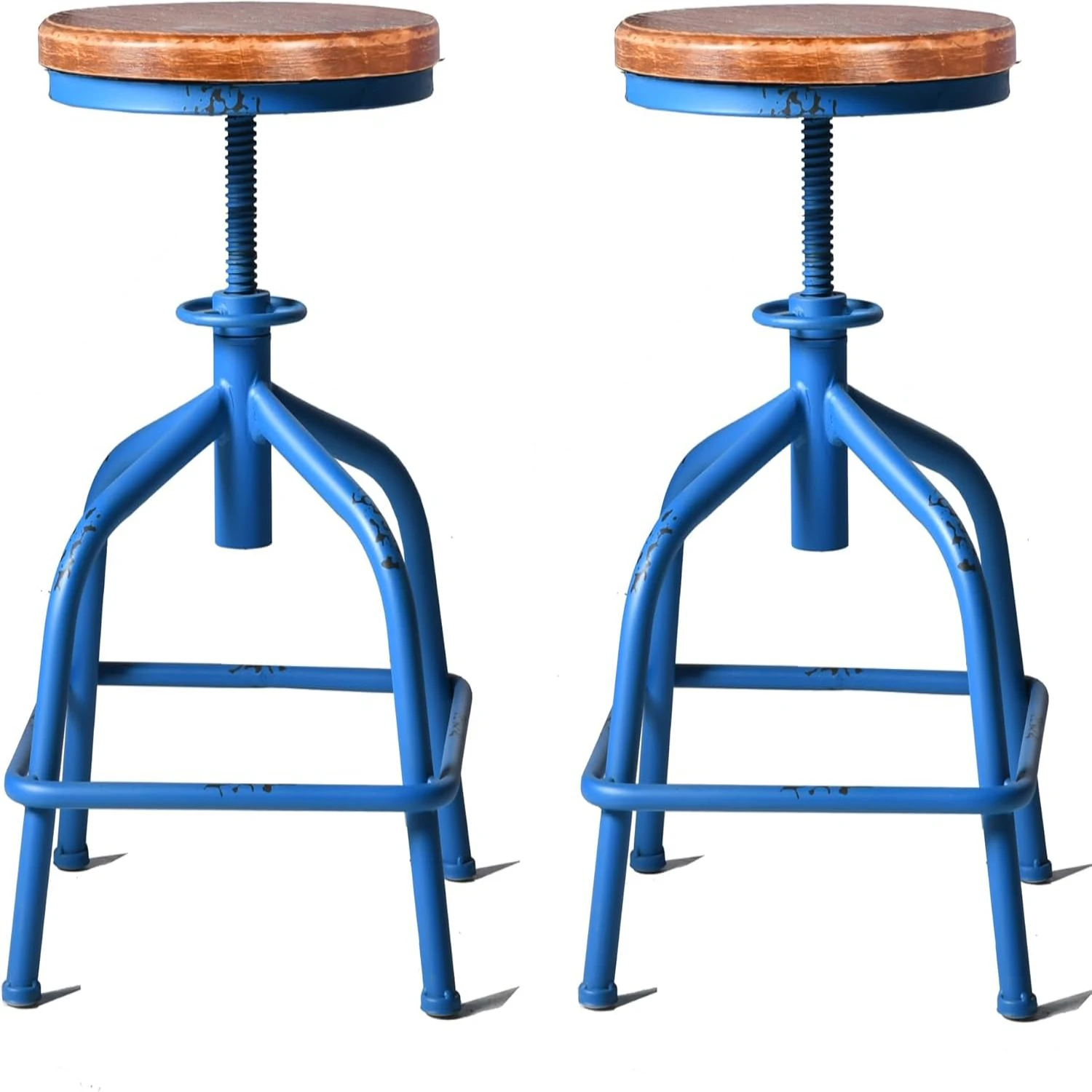 

Farmhouse Kitchen Stool, Industrial Counter Stool, Kitchen Round Seat Standard Height Adjustable Swivel Stools Indoor House De