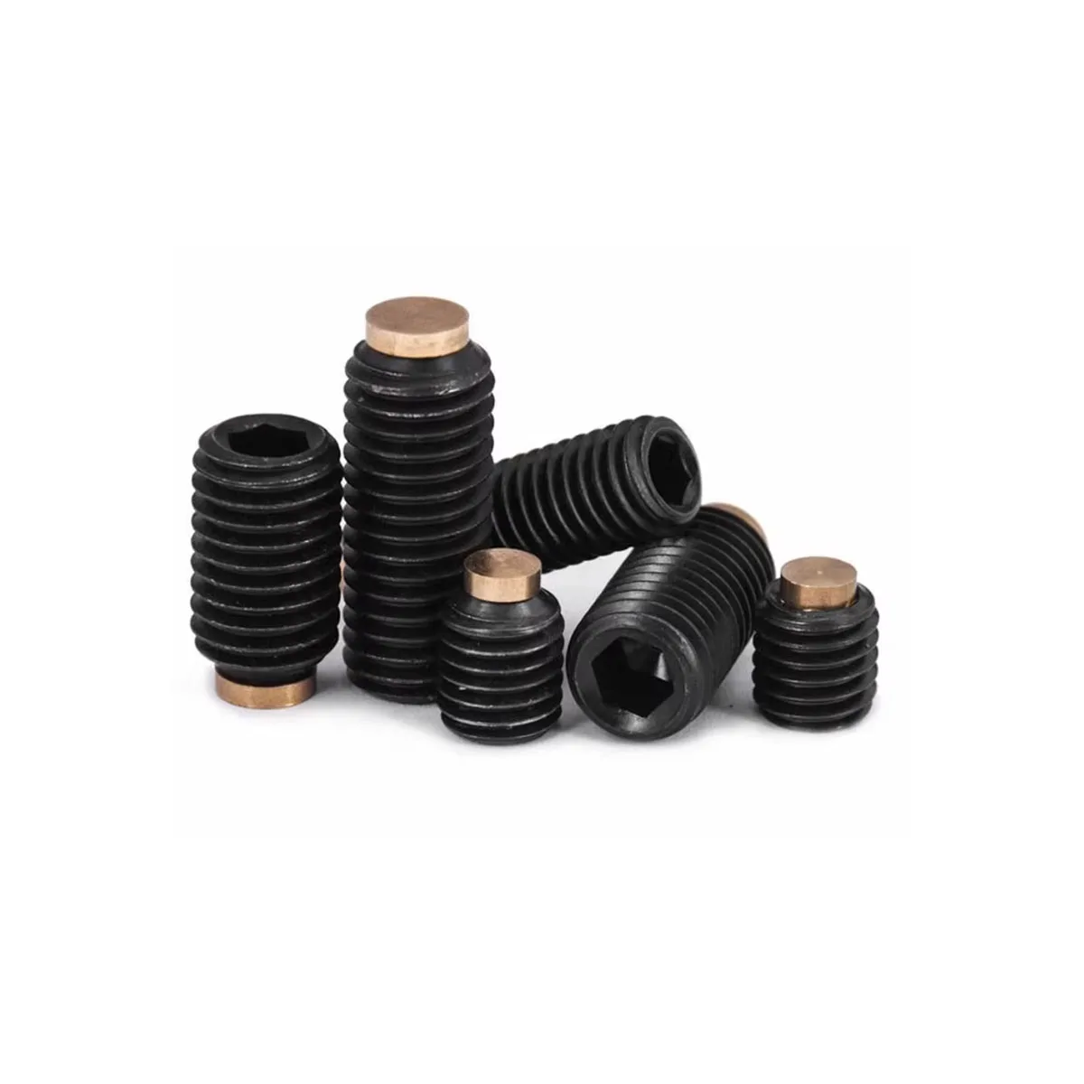 12.9 Grade High-Strength Hexagonal Copper Head Buffer Screw/Black Headless Bolt M2-M5