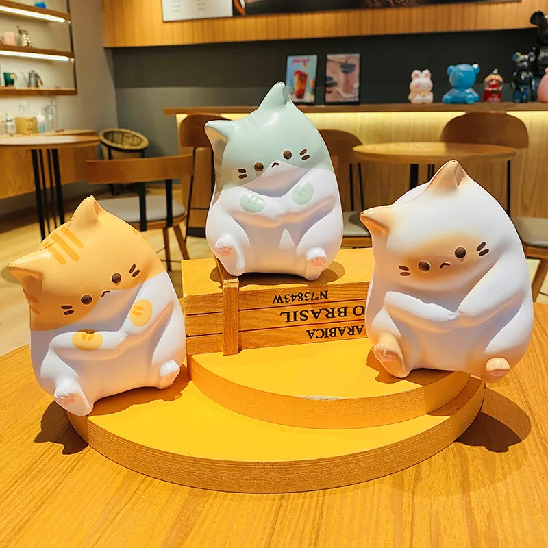 

1/3PCS Foam Coco Cat Cute Stress Relief Toy Squeeze Fun Slow Rebound PU Stress-Relieving Wonder Desktop Ornament Small Gift