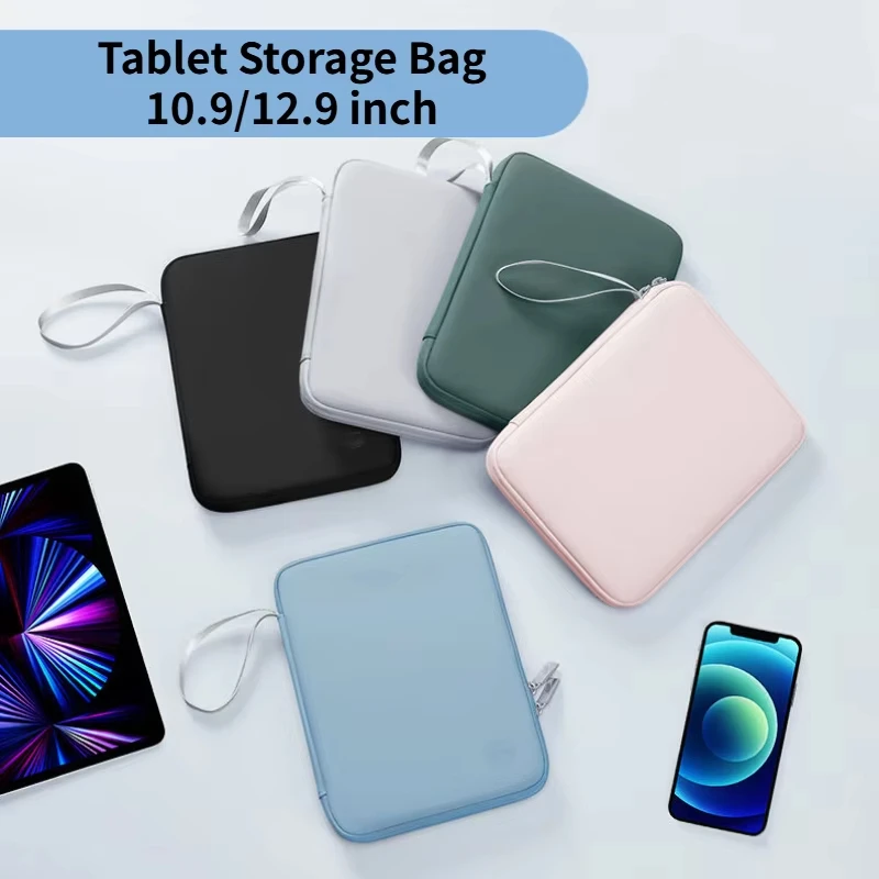 Tablet Handbag For iPad Samsung Xiaomi  HUAWEI Cover For 10.9 to 12.9 inch Tablet Sleeve Bag Shockproof  Pouch Multi Pockets