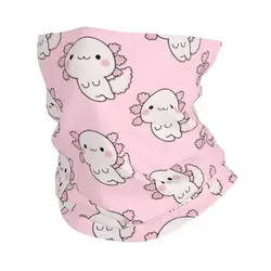 Cute Axolotl Bandana Neck Gaiter for Hiking Cycling Women Men Wrap Scarf Salamander Animal Headband Warmer