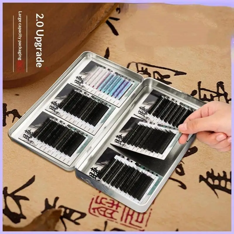 2026 NEW 7Pcs Magnetic Eyelash Storage Case Chinese Style Heightened Extended Magnetic Tray Holder For 6-15mm False Eyelashes