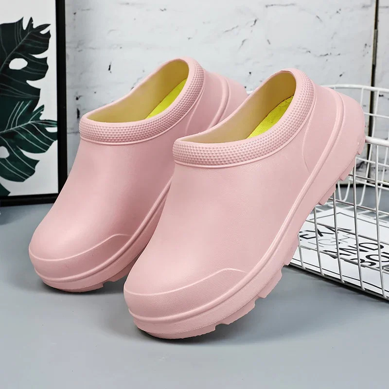 2023 Women\'s Large Water Shoes Nurse Shoes Chef Work Shoes Garden Shoe Fashion EVA Beach Sandals Kitchen Shoe 35-45