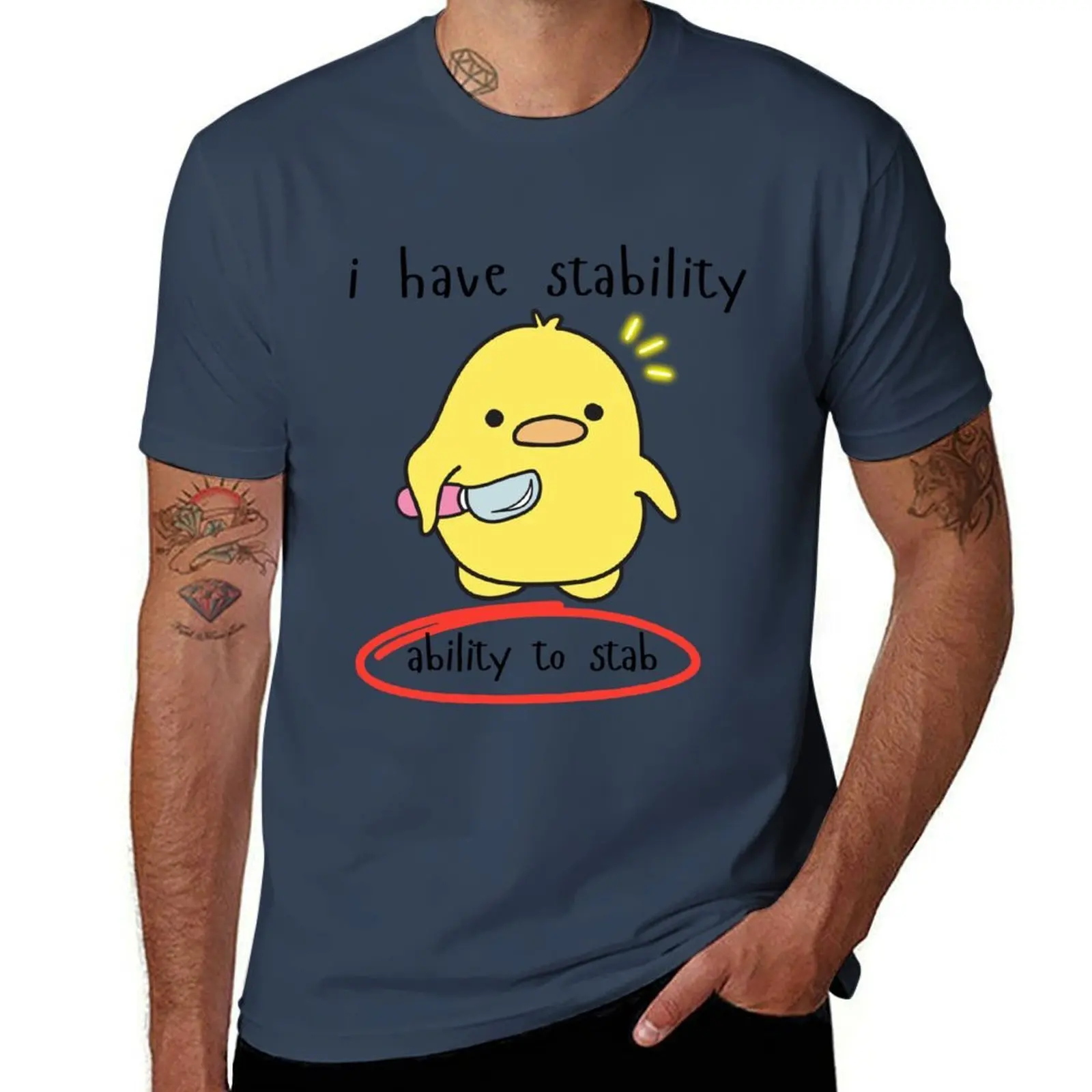 

I Have Stability Ability To Stab T-Shirt Plus Size Loose Fit T-Shirt