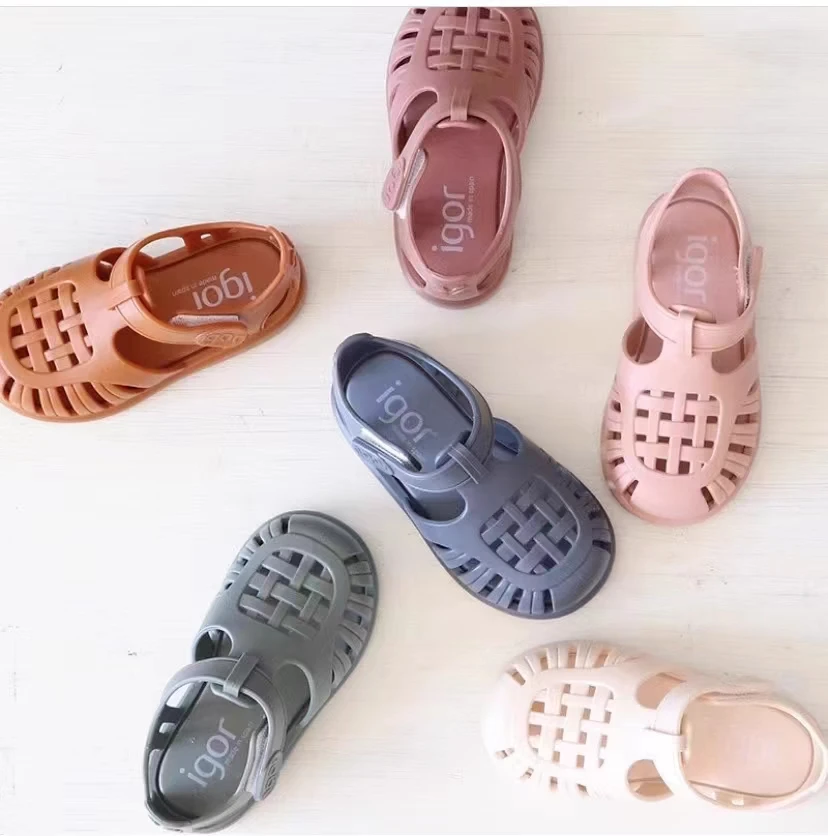 Classic Design Children's Summer Roman Sandal Fashion Casual Kids Boys And Girls Beach Sandals Solid Color Popular Baby Shoes