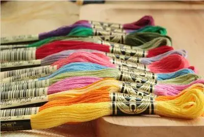 

100% Pure Cotton DMC Floss Cross Stitch Floss Thread Yarn May pcs you can choose . Cross stitch threads embroidery skeins