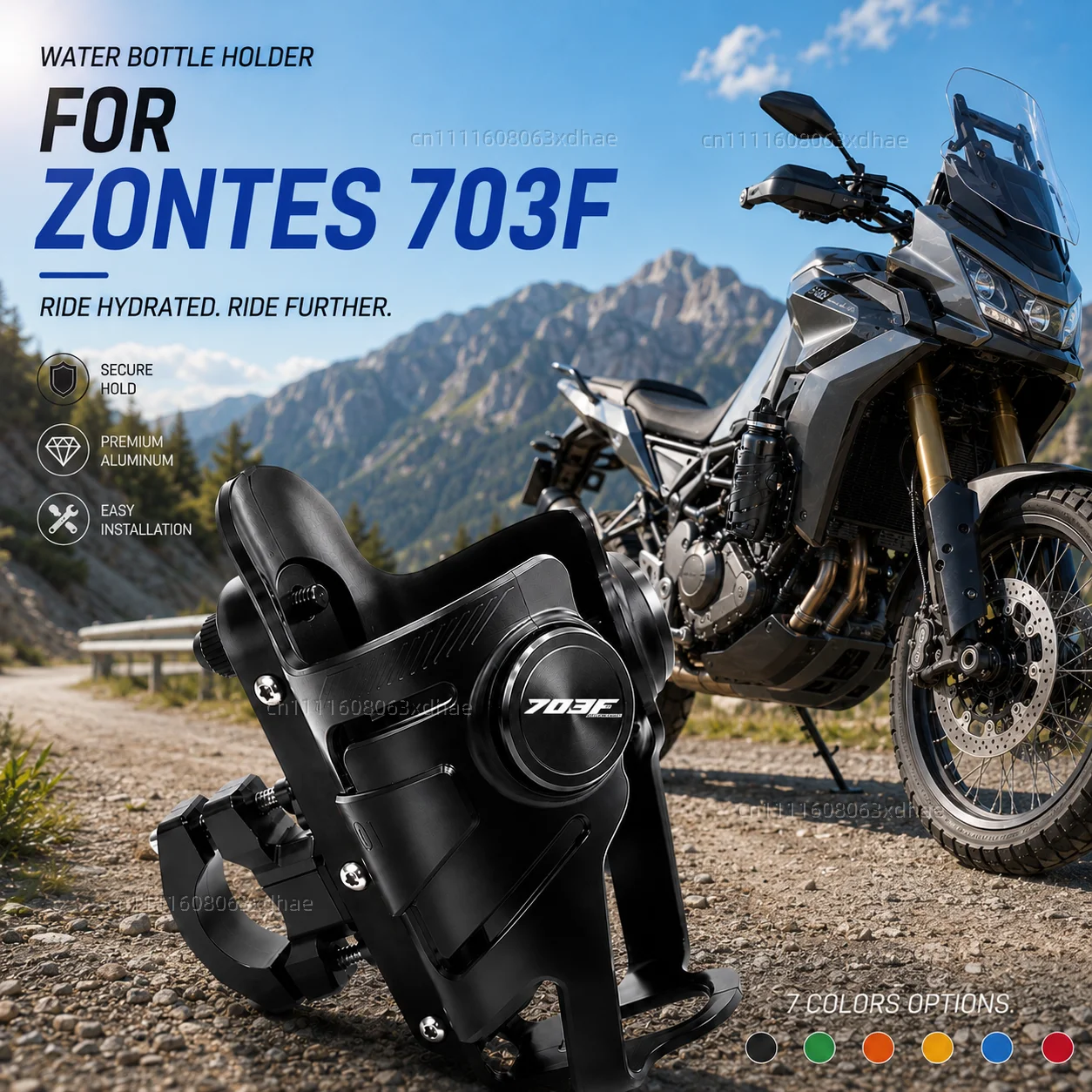 

Motorcycle Water Bottle Holder For Zontes 703F 703 F 2025 Coffee Beverage Tea Cup Support Modification Accessories