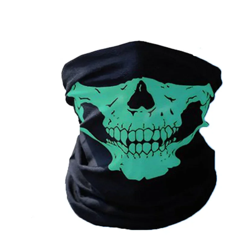 Outdoor Cycling Skull Balaclava Half Face Mask Magic Motorcycle Camping Scarf Men Women Sun Protection Bandana Neck Gaiters