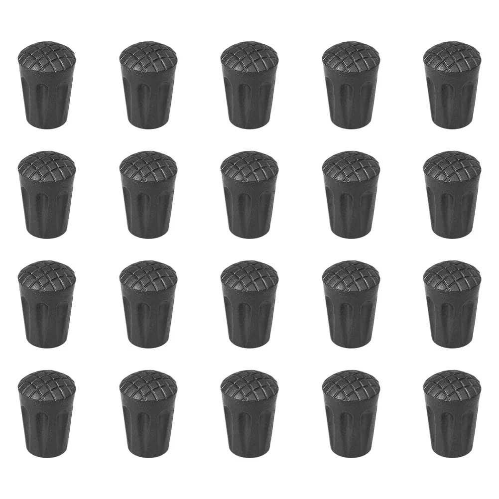 

20Pcs Universal Trekking Pole Foot Mats Anti-Slip Rubber Tip Protectors for Hiking Walking Sticks Long-Lasting Performance