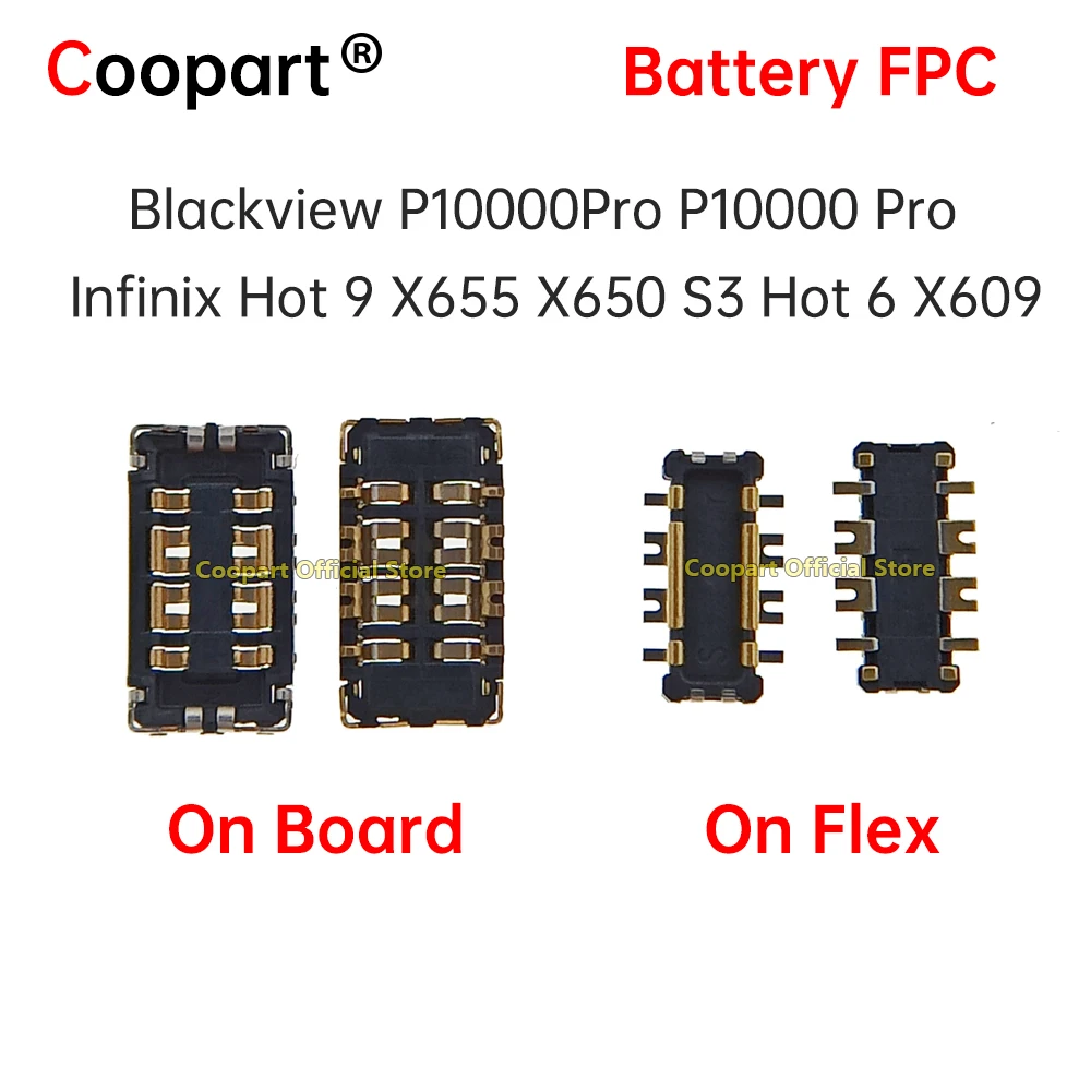 2Pcs New Battery Flex Clip Holder FPC Connector Plug Board For Blackview P10000Pro P10000 Pro Infinix Hot 9 X655 X650 S3 6 X609