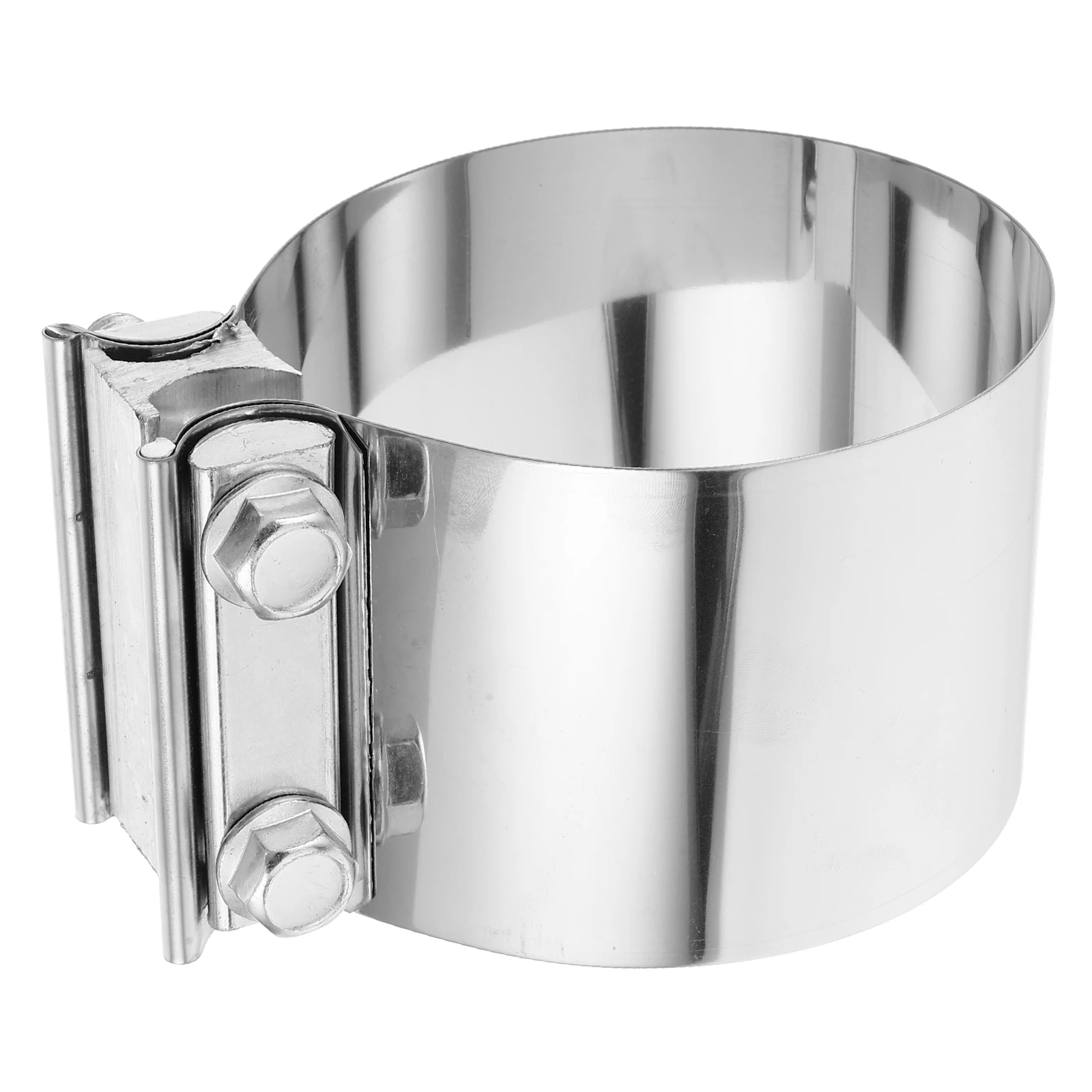 

Stainless Steel Exhaust Clamps Universal Pipe Bracket Silver Coupler Bend Hose Butt Joint Double Wire Band Compatible Size Easy
