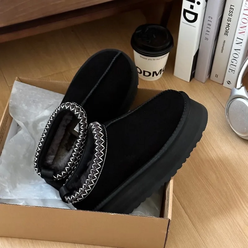 Winter-Schneestiefel mit Dicken Sohlen, Ethnischer Stil, Dicke und Warme Baumwollpantoffeln für Damen, Bequeme Freizeitschuhe für Entspannte Tage – Detail 13
