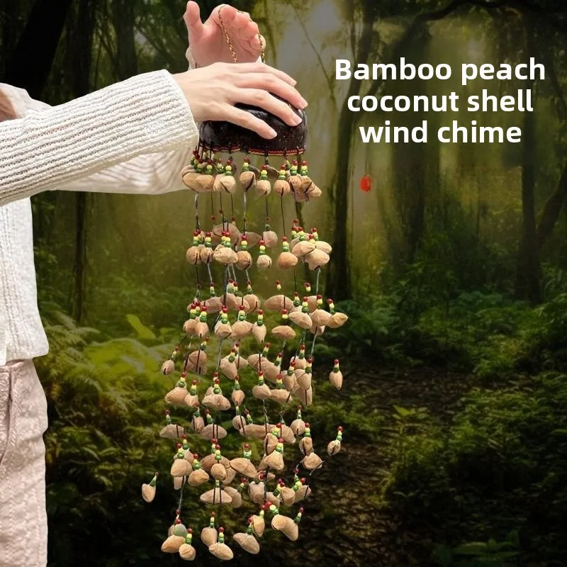 

Fruit Rattle Sound Beam Coconut Shell Wind Chimes Creative Ethnic Group Healing Accompaniment Musical Instruments Row Chimes