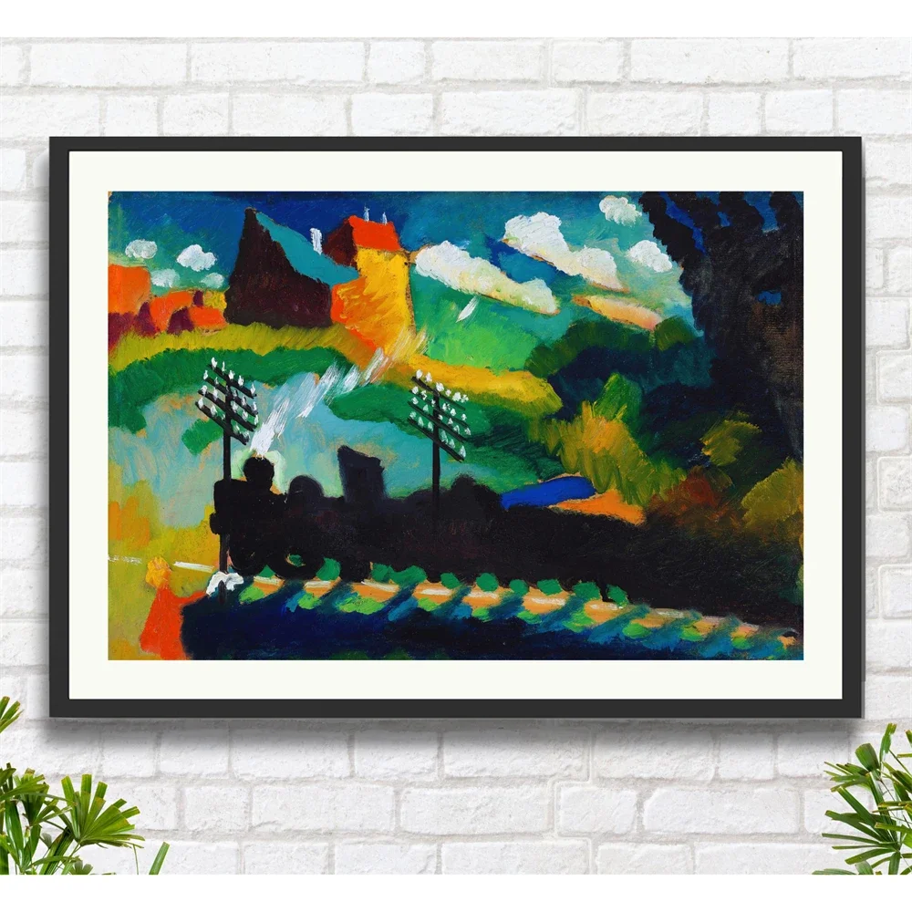 Flying Scotsman Steam Train Prints Dawlish Devon England Impressionist Seaside Railway Landscape Art Print Poster